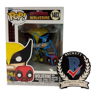 HUGH JACKMAN SIGNED AUTOGRAPH FUNKO POP 1403 BECKETT MARVEL DEADPOOL WOLVERINE