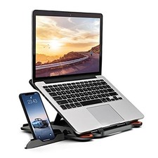 Ergonomic Adjustable Laptop Stand for Desk with Phone Holder  360  Rotation -