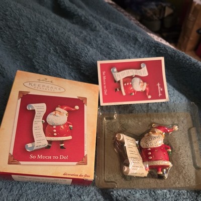 Hallmark Keepsake  So Much To Do Santa Ornament 2004 Keepsake Vintage 3 