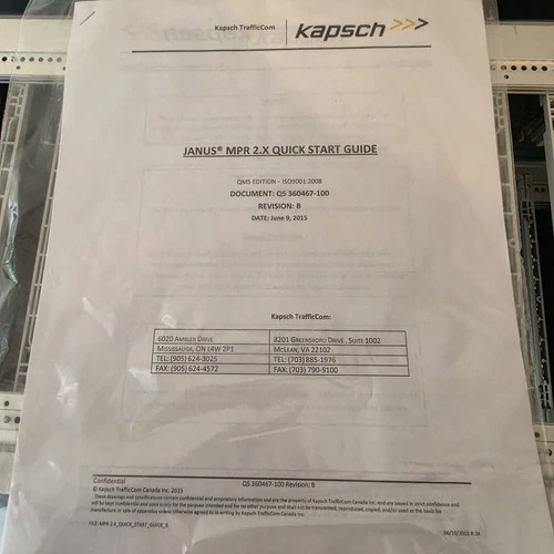 802260-101 Kapsch JANUS MPR2.3 Toll Reader MRFM-S Dual Controllers NOS image 9