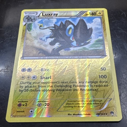 Juego de cartas coleccionables Pokémon Luxray BREAKPpoint 46/122 holograma inverso raro - Imagen 2 de 3