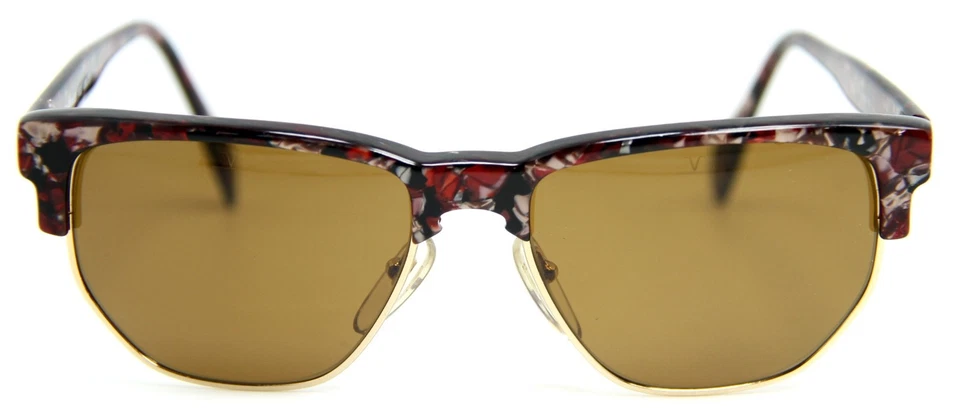 259 $ Редкий новый винтажный Vuarnet 438 красный солнцезащитные очки PX2000 коричневое стекло минеральные линзы - Изображение 2 из 4