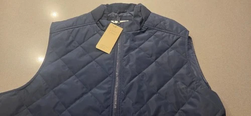Goodfellow & Co Men's Quilted Navy Blue Zip Up Puffer Vest With Side Pockets XL image 7