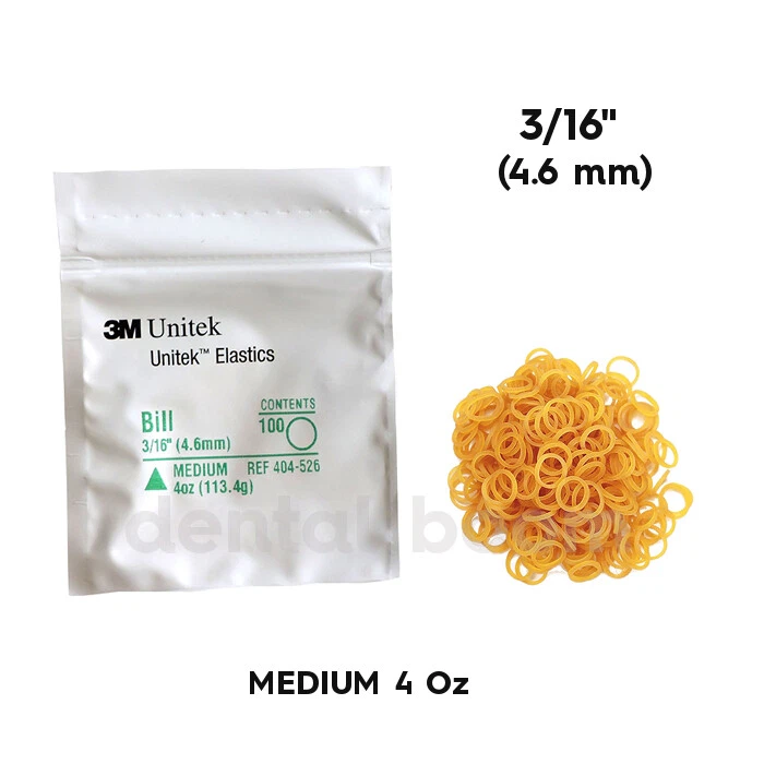 Elasticos Ortodoncia 3/16 Gomas Brackets 3M BILL. Pack 100. Elastici Ortodontici - Imagen 2 de 4