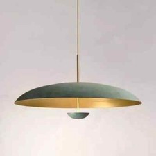 1950 1 Light Chandelier Mid Century Modern Rust Pendant Sputnik Light Fixture