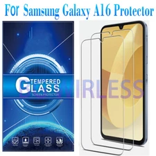 2PACK  For Samsung Galaxy A16  Clear 9H Tempered Glass Screen Protector Cover