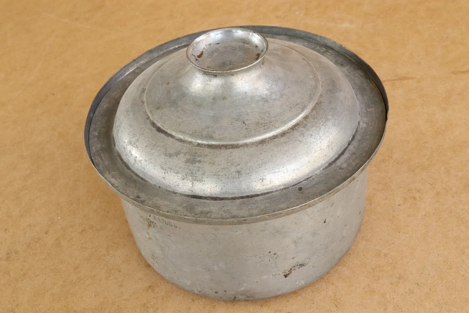 Vintage Bean Pot Antique Early Primitive Dish Bowl with Lid Signed Dated 1931 - Image 2 of 4