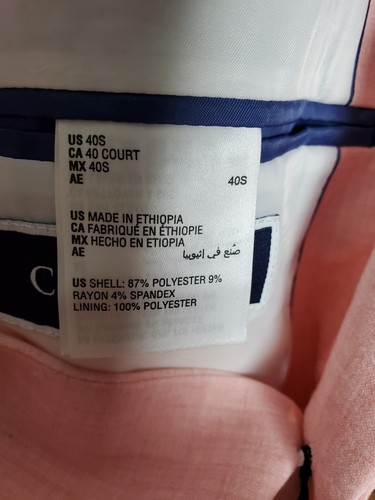 Club Room Men's Classic-Fit Solid Sport Coat - Pink - Size: 40S - Picture 4 of 9