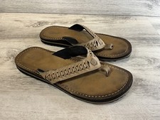 Collection by Clarks Fenner Nerice Brown Flip Flops Women's 8M Thong Sandals