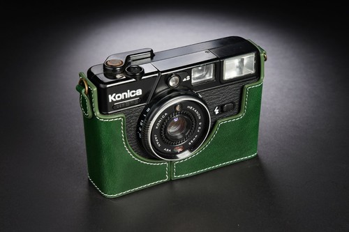 Genuine Real Leather Half Camera Case Bag Cover for Konica C35 EF3 Film Camera - 第 26/41 張圖片