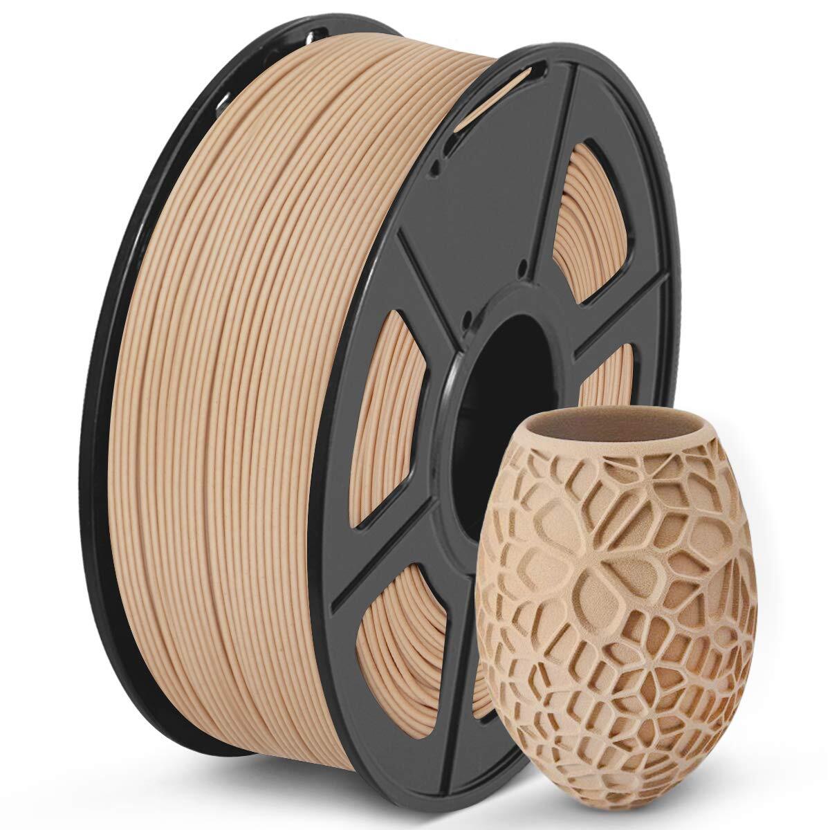 3D Printer Filament Wood PLA 1.75mm Light Dark Wooden Filament 1Kg