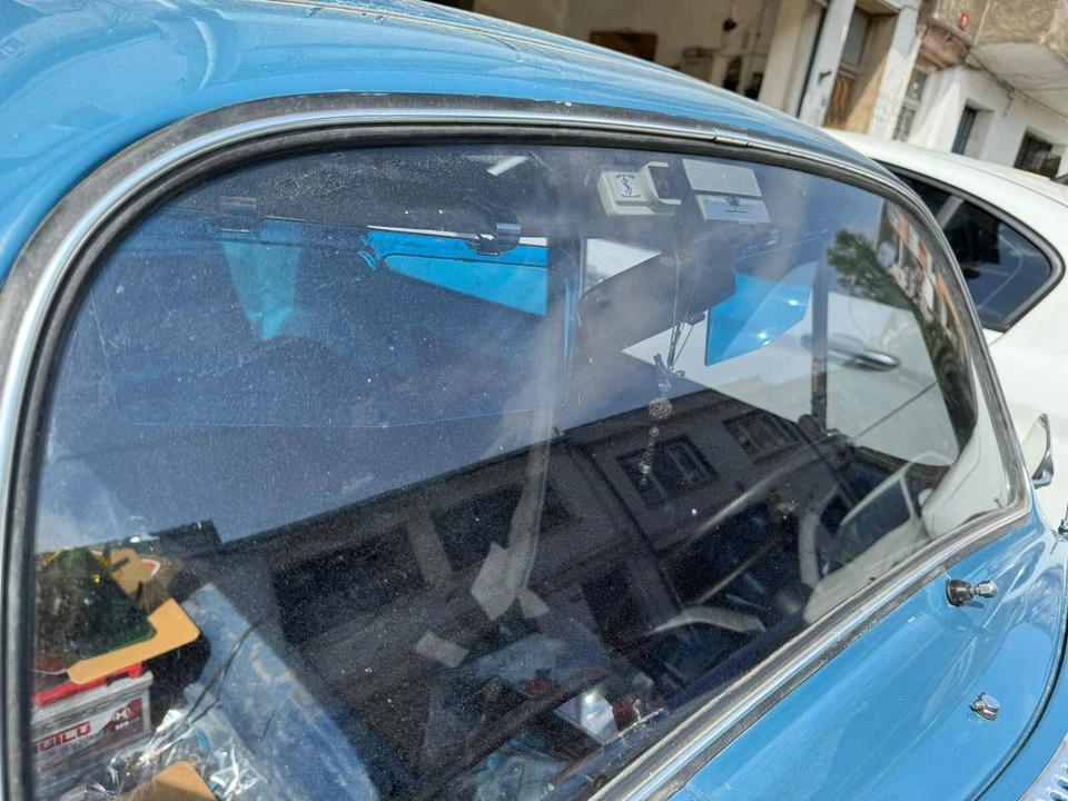 Protector solar transparente extensor complemento estilo vintage 2 piezas azul Foto 4 de 4