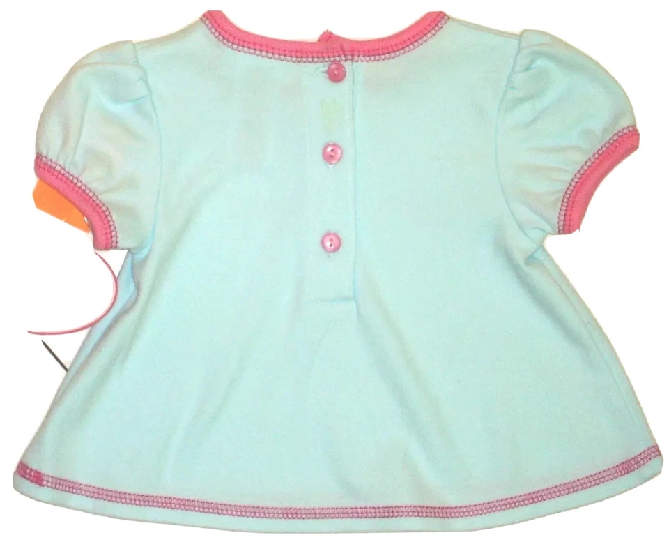 全新 BornToShop 婴儿 3 件套 连衣裙 带便盆 软棉针织 绿色 粉色 0 3 MO 0M 3M — 第 2/2 张图片