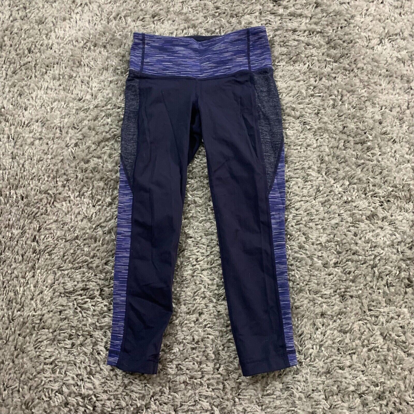 Athleta Womens 2XS XXS Blue Gray Yoga Leggings Workout Activewear Pants