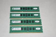 Lot of 4 (16GB total) TRANSCEND 4G 2RX8 DDR3 1600 ECC REG Server Memory