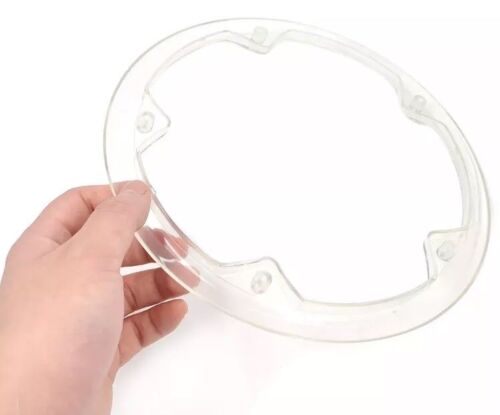 5 Holes 21cm Plastic Bike Crank Wheel Chain Bash Guard Clear Bicycle +5 Screws - Picture 2 of 8