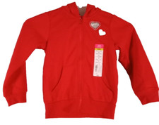 Okie Dokie girls heart embroidered red hoodie 5T NWT