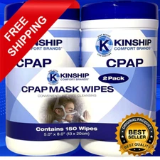 CPAP Mask Cleaning Wipes, For CPAP & BIPAP Machines (150 Count 2-75 count packs)