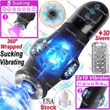 Automatic Vacuum Suck Vibrate Penis Pump Enhancer Male Penis Enlarger Growth ED