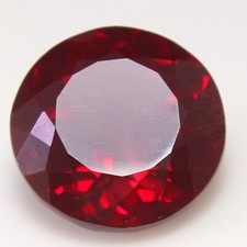Natural 14.20 Ct Certified Deep Red Ruby Madagascar 14x14 MM Round AAA Gemstone