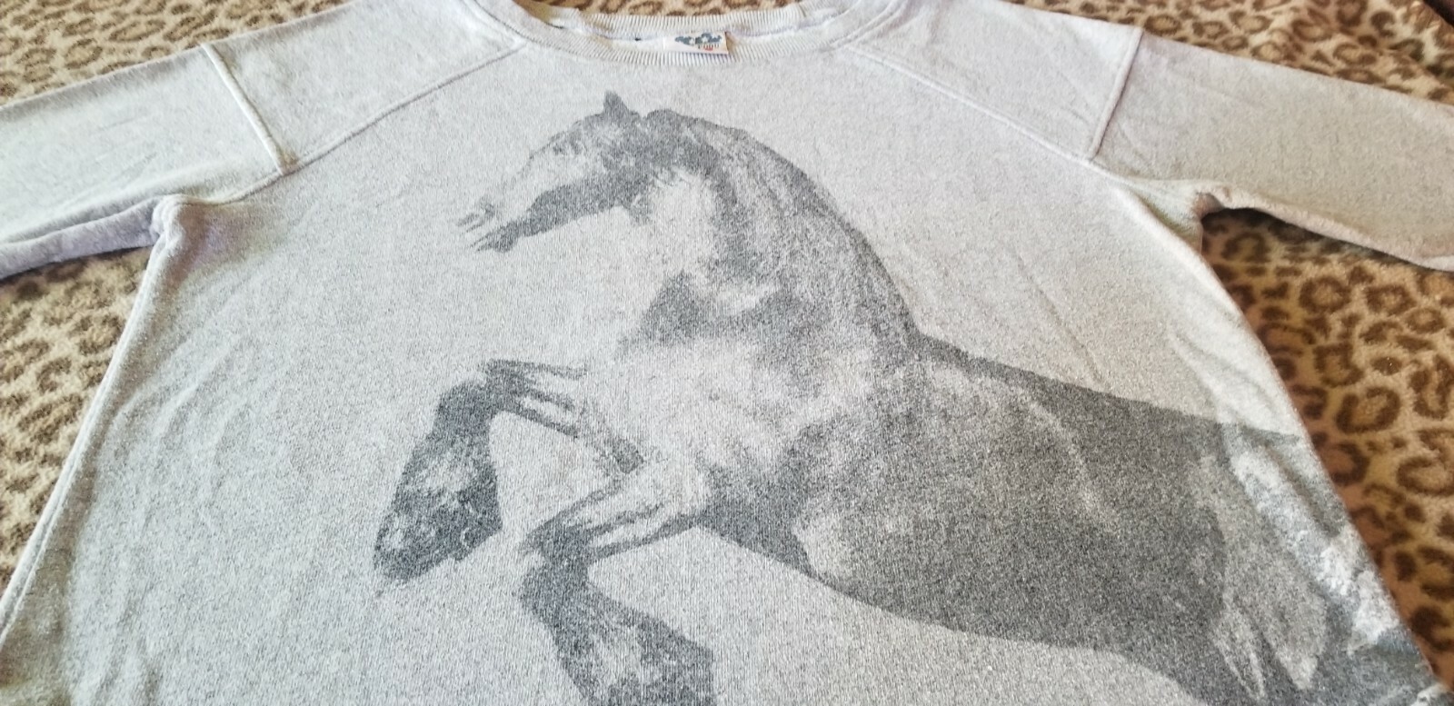 FELPA CAVALLO JUNK FOOD VINTAGE PICCOLA MAI USATA STILE VINTAGE CAVALLI PONY