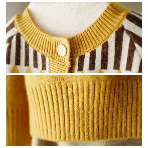 Lady Knitted Sweater Coat Jacket Tops Loose Cardigan Ethnic Knitwear Retro Warm - Bild 11 von 21