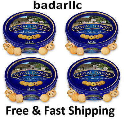Royal Dansk Danish Cookie Selection, No Preservatives or Coloring, 12oz(4 Pack)