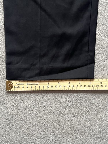 Lauren Ralph Lauren Pantalones Para Hombres 33x32 Negro Lana Traje Pantalones Vestido Pantalones - Imagen 13 de 14