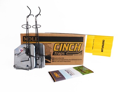 Cinch Mole Trap Kit Professional Mole Traps Heavy Duty Meduim 2-pack