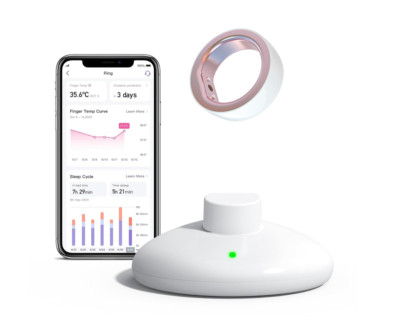 Femometer Gen1 Smart Ring Fruchtbarkeits-und Eisprungverfolgung  weiß-rose Gr 8