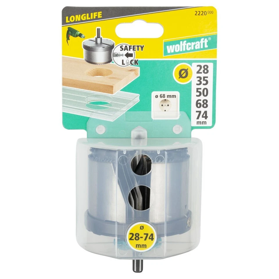 Sierra de Corona Wolfcraft Professional 2220000 Ø 28-74 mm - Imagen 4 de 4