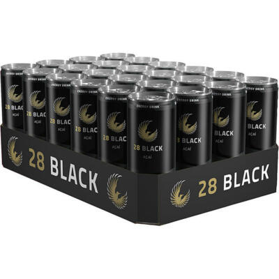 24 Dosen a 0,25L Schwarze Dose ACAI 28 Energy Drink Black inc 6,00€ EINWEG Pfand