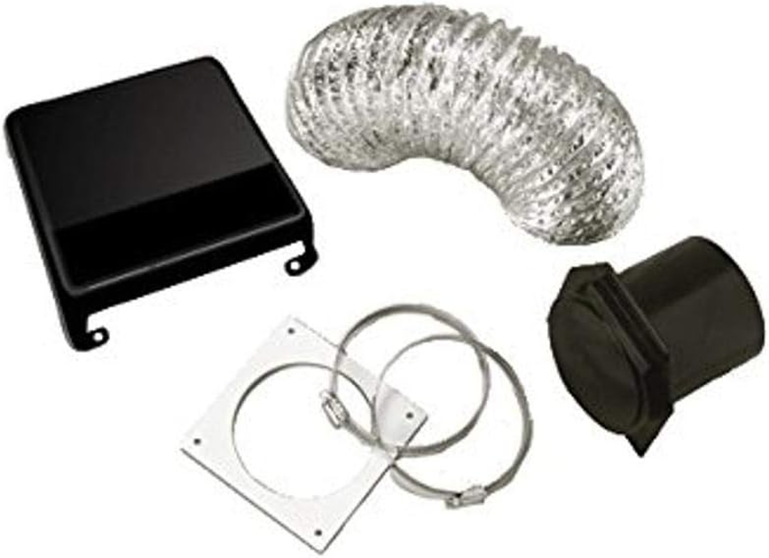 VID403AB Deluxe Dryer Vent Kit (Black Vent Cover)