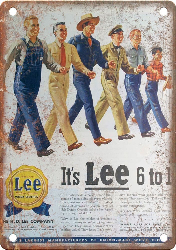 Lee Denim Jeans Vintage Magazine Ad 12