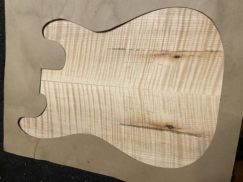 Curly Maple Drop Top #0915B - Book Matched 18.5" x 14" x 0.28" - Picture 4 of 8