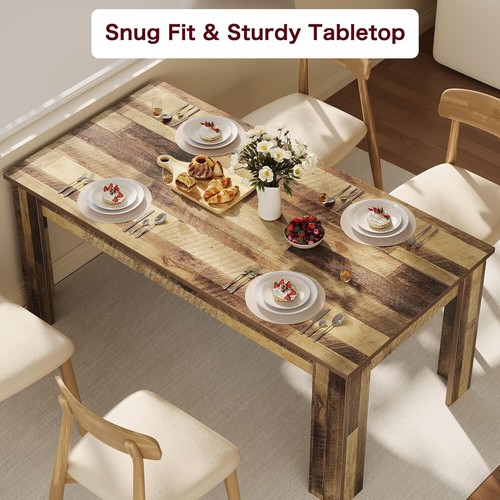 63" Dining Table for 4-6 Dining Room Table Dinner Table Farmhouse Table,No Chair - Picture 3 of 7