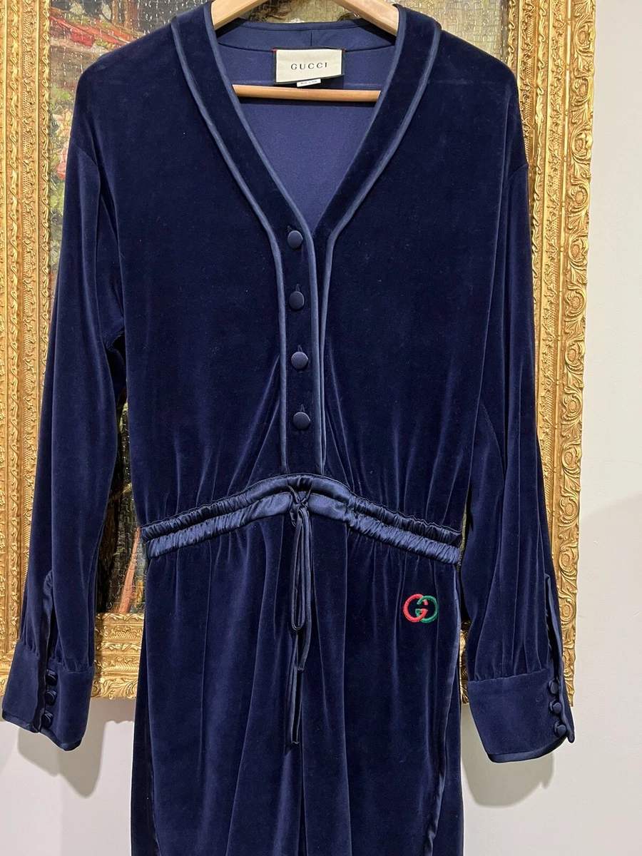 Blue cheap gucci jumpsuit