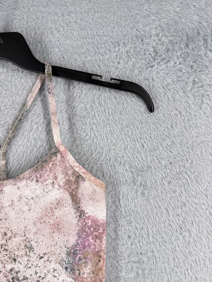 Camisa Lululemon Mujer 2 Rosa Power Y Tank Luon Sugar Crush Multi Yoga Gimnasio W1J64S Foto 2 de 4