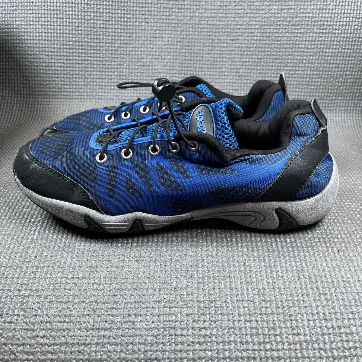 RocSoc Shoes Mens Water Sneakers Blue Mesh Round Toe Lace Up