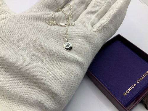 monica vinader March Birthstone Chain Necklace Sterling Silver&Aquamarine RRP£88 - Picture 5 of 13