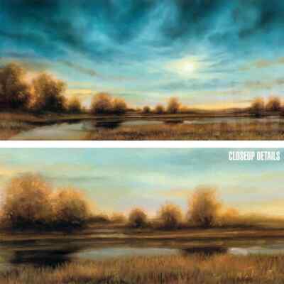 48Wx24H'' EVENING APPROACHES by GREGORY WILLIAMS - CALM SUNSET CHOICES of CANVAS