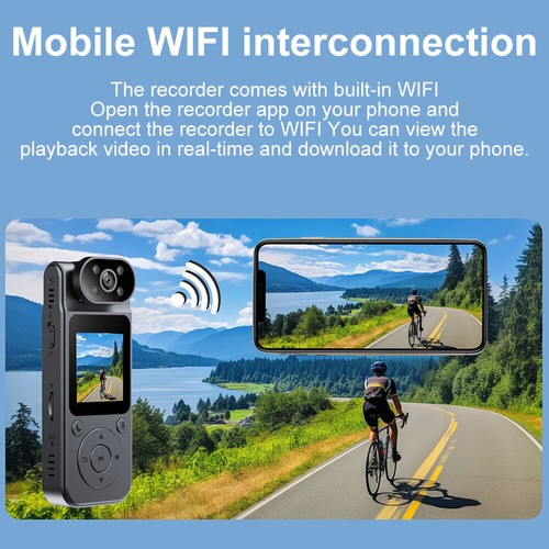 4K/2K/1080P Camcorder Mini Police Body Camera HD 180° Video DVR IR Night Cam - Picture 15 of 28