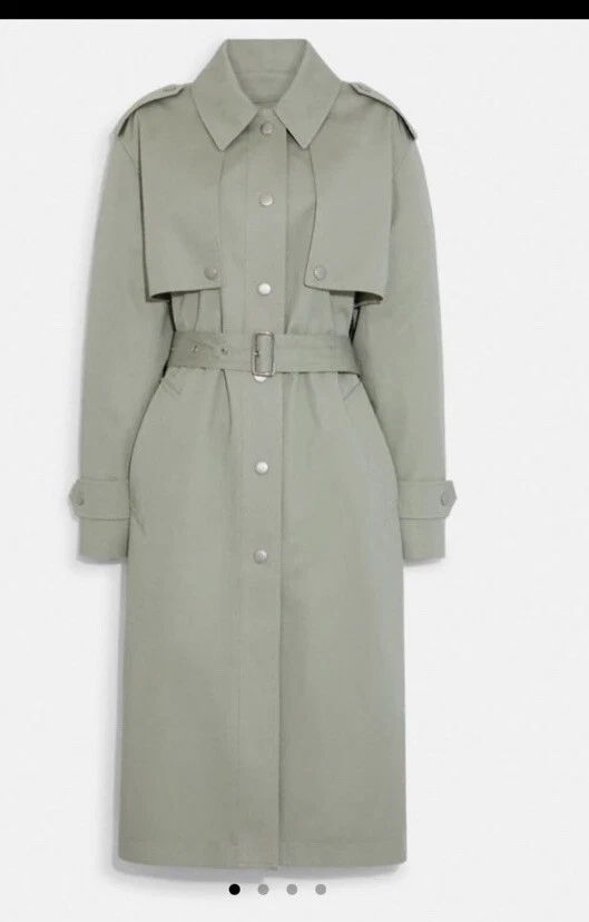 ? NEW Coach Light Trench Signature Lining Jacket Coat Size S