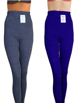 Damen Baumwollmischung Leggings Fitnes Hose Baumwolle lange Unterhose LG1