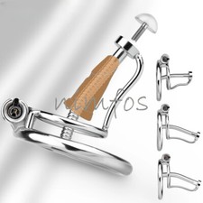 Stainless Steel Chastity Cage Belt Device Sounds Tube Lock Male Exercise