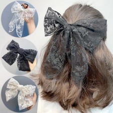 Fermaglio per capelli ragazza grande fiocco pizzo forcina accessori donna fiocco fermaglio forcina
