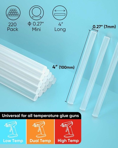 SHALL Hot Melt Glue Gun Stick Mini Clear White DIY Art Craft Wholesale - Picture 3 of 35