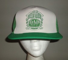 Vintage DAB Imported German Beer Green  White Mesh Snapback Hat