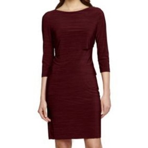 tahari burgundy dress