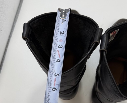Vintage Red Wing Pecos Stiefel Herren 10,5 B Schwarz Leder Stahlkappe Biker Western - Bild 17 von 24